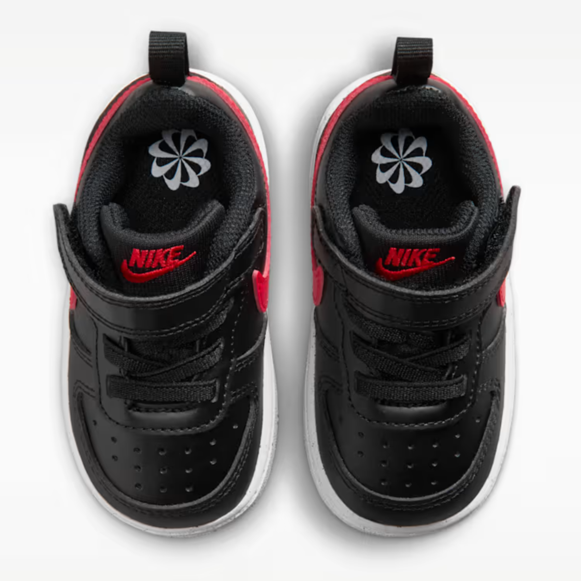 Nike Court Borough Low Recraft – BabyToddler – BlackWhiteUniversity Red (2)