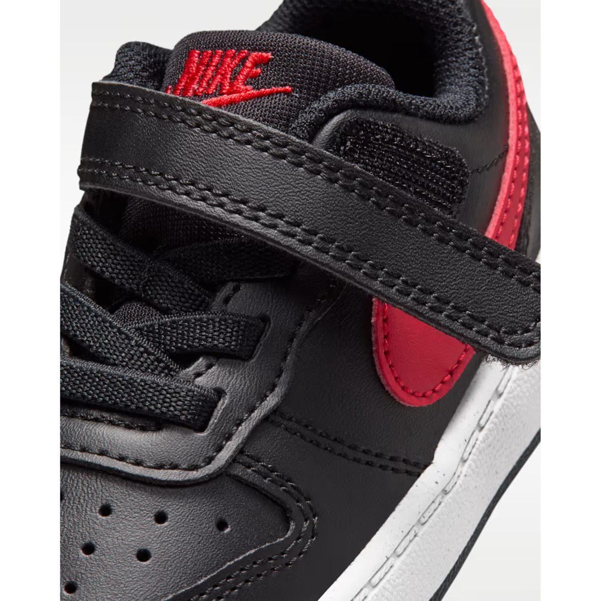 Nike Court Borough Low Recraft – BabyToddler – BlackWhiteUniversity Red (7)