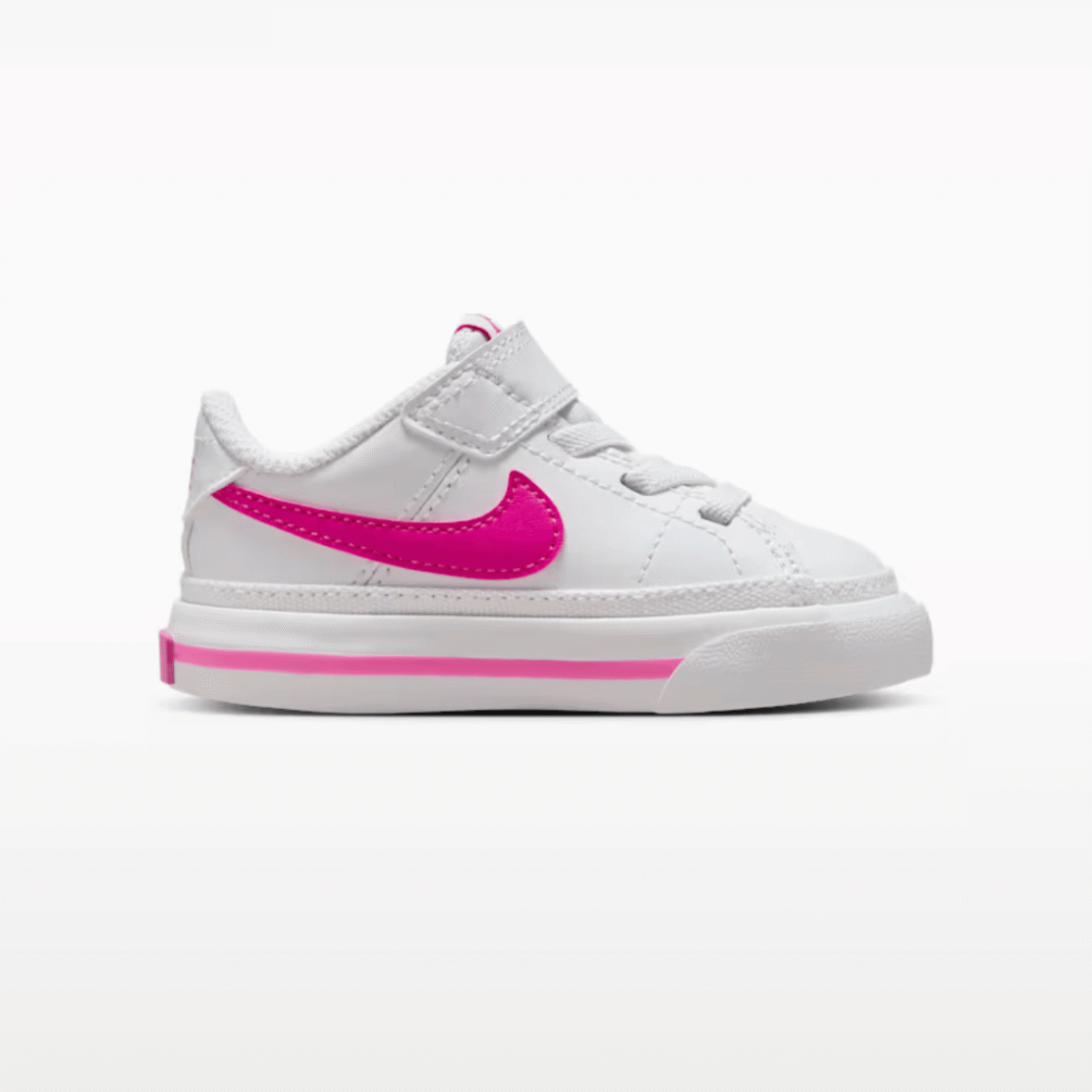 Nike Court Legacy – Baby/Toddler – White/Laser Fuchsia